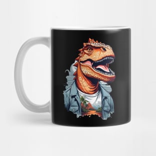 Dinosaur Roar Tropical Adventure AI Art Mug